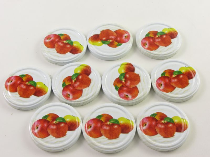 Befőttes üveg tető 82 mm - almás (10 db-os)