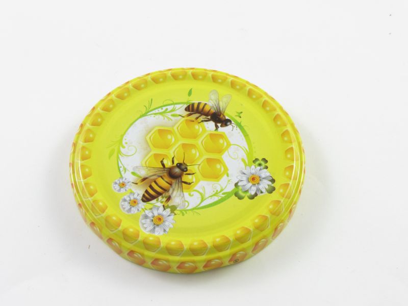 Befőttes üveg tető 82 mm - méhecskés
